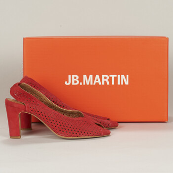 Shoes Women Sandals JB Martin LUXE Goat / Velvet / Perfo / Red