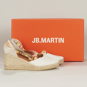 Shoes Women Espadrilles JB Martin VISALIA Nappa / Chalk / Lacets / Bonbon