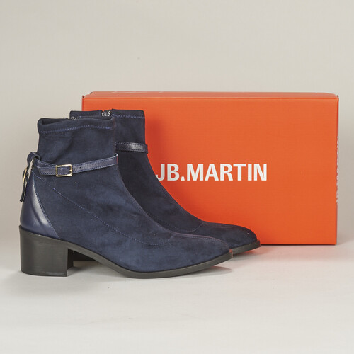 Shoes Women Ankle boots JB Martin LEORA Canvas / Suede / St / Nappa / Marine