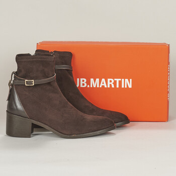 Shoes Women Mid boots JB Martin LEORA Canvas / Suede / St / Nappa / Ebony