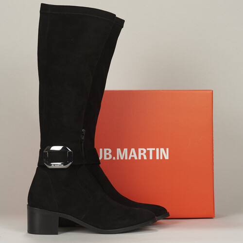 Shoes Women Boots JB Martin LEONOR Canvas / Suede / St / Black