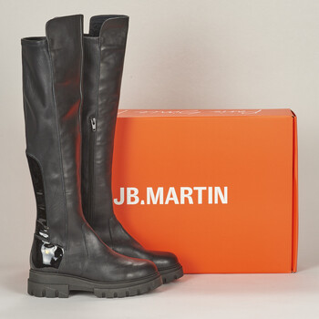 Shoes Women Boots JB Martin FELICIA Veal / Varnish / St / Foul / Black