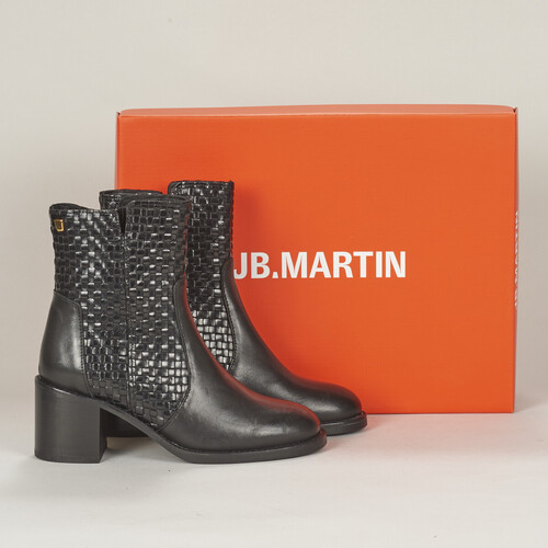 Shoes Women Mid boots JB Martin PAPRIKA Veal / Tresse / Black