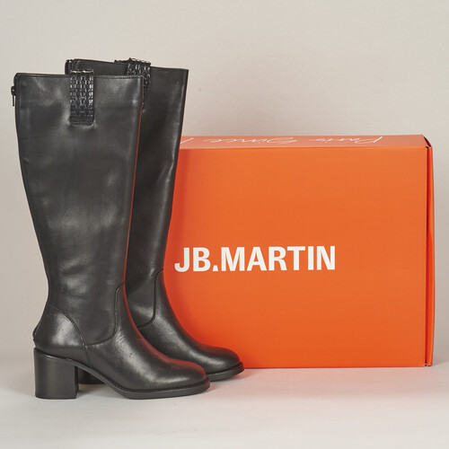 Shoes Women Boots JB Martin PLUME Veal / Tresse / Black
