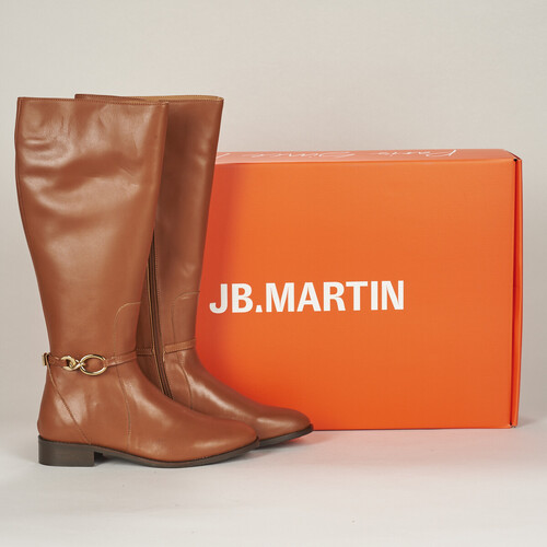 Shoes Women Boots JB Martin LIDIA Veal / Cognac