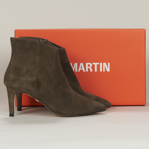 Shoes Women Ankle boots JB Martin ESTELLE Goat / Velvet / Kaki