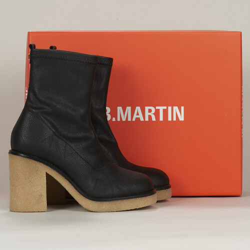 Shoes Women Ankle boots JB Martin BLONDIE Canvas / Nappa / St / Black