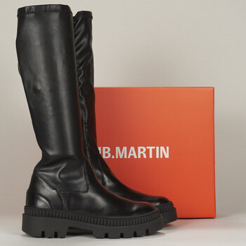 Shoes Women Boots JB Martin IMAN Veal / Stretch / Black