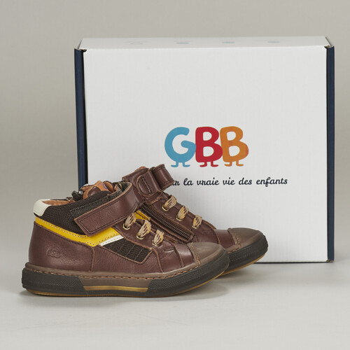 Shoes Boy High top trainers GBB  Brown