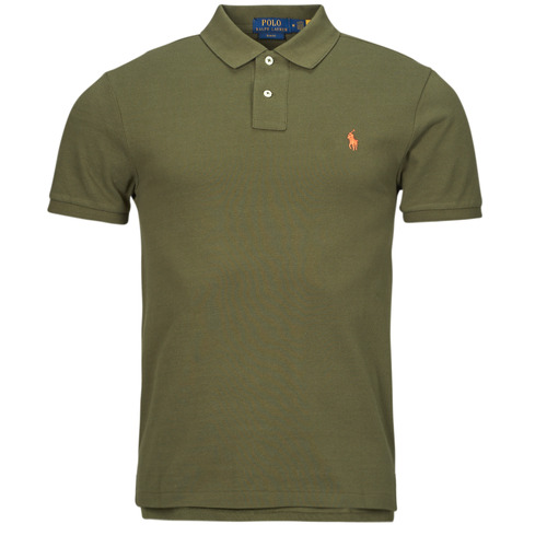 Clothing Men short-sleeved polo shirts Polo Ralph Lauren POLO AJUSTE SLIM FIT EN COTON BASIC MESH Green