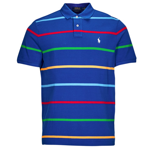 Clothing Men short-sleeved polo shirts Polo Ralph Lauren POLO COUPE DROITE A RAYURES MULTICOLORES Multicolour