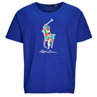 Clothing Men short-sleeved t-shirts Polo Ralph Lauren TSHIRT MANCHES COURTES BIG POLO PLAYER Blue