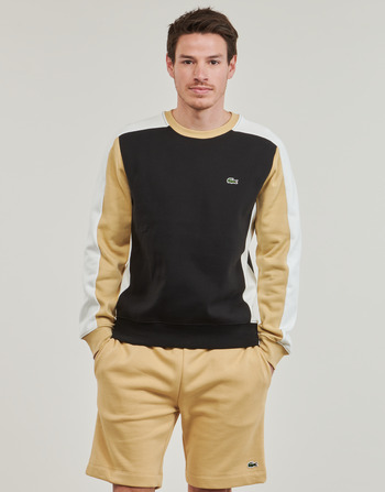 Clothing Men sweaters Lacoste SH1299 Black / Beige