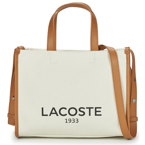 Bags Women Shopper bags Lacoste HERITAGE CANVAS ZIPPE Beige