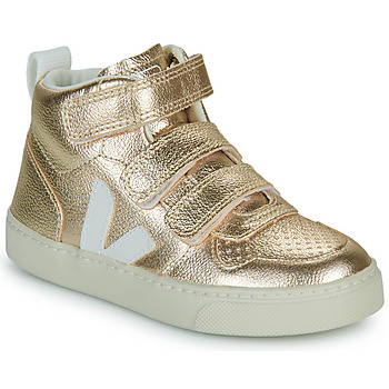 Shoes Girl High top trainers Veja SMALL V-10 Gold