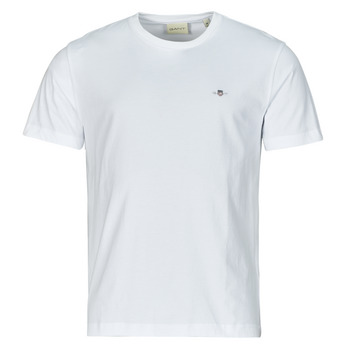 Clothing Men short-sleeved t-shirts Gant REG SHIELD SS T-SHIRT White
