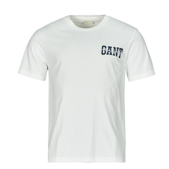 Clothing Men short-sleeved t-shirts Gant ARCH SCRIPT SS T-SHIRT White