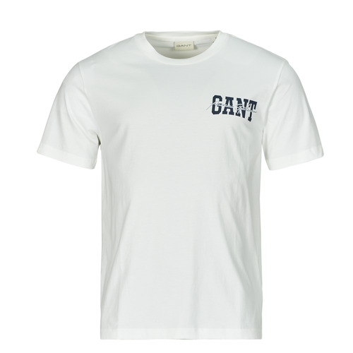 Clothing Men short-sleeved t-shirts Gant ARCH SCRIPT SS T-SHIRT White