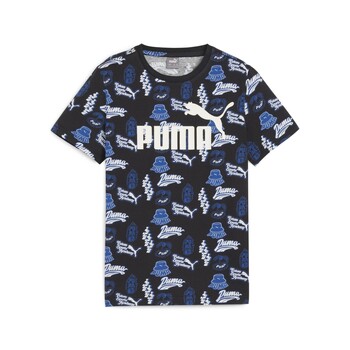 Clothing Boy short-sleeved t-shirts Puma ESS+ MID 90S AOP TEE B Blue