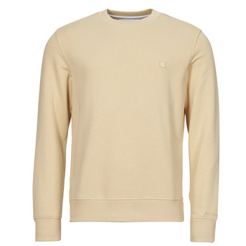 Clothing Men sweaters Calvin Klein Jeans CK EMBRO BADGE CREW NECK Beige