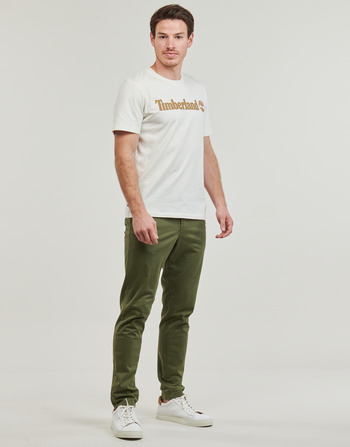 Timberland Linear Logo Short Sleeve Tee White