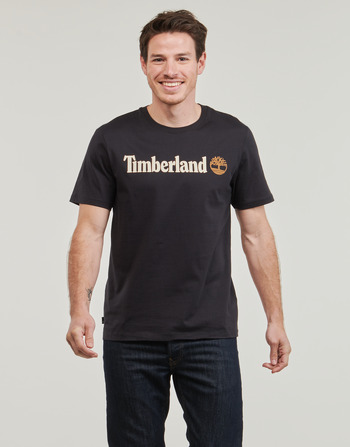 Timberland Linear Logo Short Sleeve Tee Black