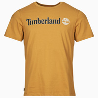 Clothing Men short-sleeved t-shirts Timberland Linear Logo Short Sleeve Tee Camel