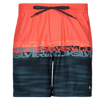 Clothing Men Trunks / Swim shorts Quiksilver EVERYDAY WORDBLOCK VOLLEY 17 Blue / Red