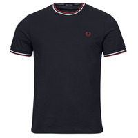Clothing Men short-sleeved t-shirts Fred Perry TWIN TIPPED T-SHIRT Marine