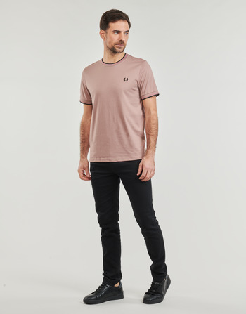 Fred Perry TWIN TIPPED T-SHIRT Pink / Black