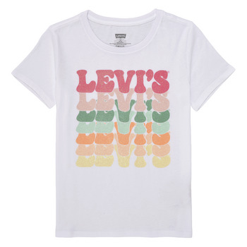Clothing Girl short-sleeved t-shirts Levi's ORGANIC RETRO LEVIS SS TEE Multicolour / White