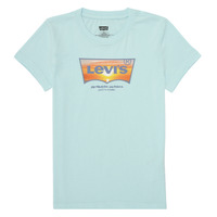 Clothing Boy short-sleeved t-shirts Levi's SUNSET BATWING TEE Blue / Orange