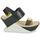 Shoes Women Sandals United nude DELTA WEDGE SANDAL Black / Multicolour
