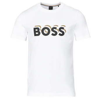 Clothing Men short-sleeved t-shirts BOSS Tiburt 427 White