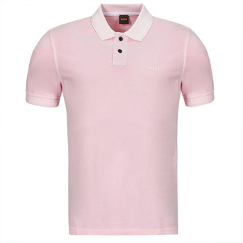 Clothing Men short-sleeved polo shirts BOSS Prime Pink