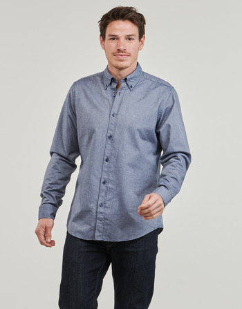 Clothing Men long-sleeved shirts BOSS Rickert Blue