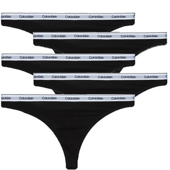 Underwear Women G-strings / Thongs Calvin Klein Jeans 5 PACK THONG X5 Black