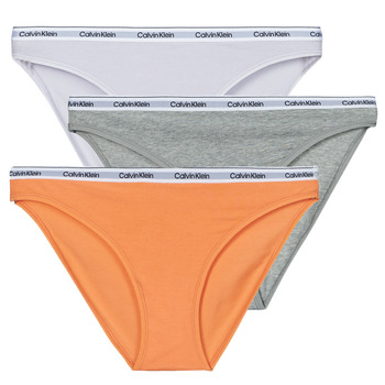 Underwear Women Knickers/panties Calvin Klein Jeans BIKINI 3PK X3 Pink / Grey / Violet