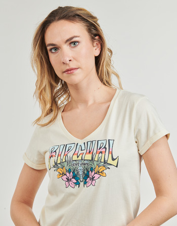 Rip Curl BLOCK PARTY V TEE White