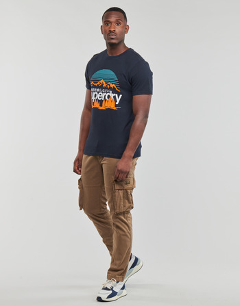 Superdry GREAT OUTDOORS NR GRAPHIC TEE Marine