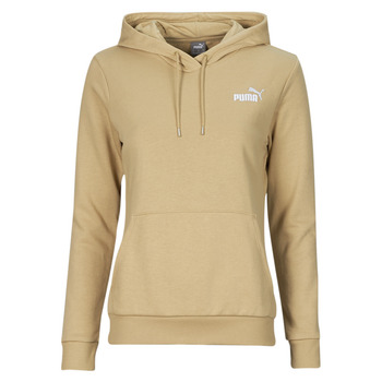 Clothing Women sweaters Puma ESS+ EMBROIDERY HOODIE TR Camel
