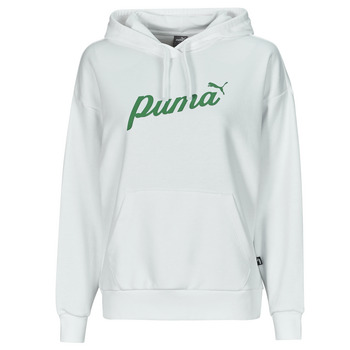 Clothing Women sweaters Puma ESS+ BLOSSOM SCRIPT HOODIE TR White