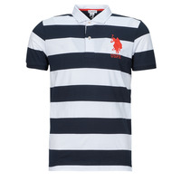 Clothing Men short-sleeved polo shirts U.S Polo Assn. KADO Marine / White