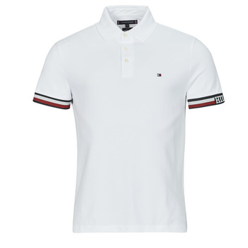 Tommy Hilfiger MONOTYPE FLAG CUFF SLIM FIT POLO White