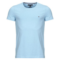 Clothing Men short-sleeved t-shirts Tommy Hilfiger STRETCH SLIM FIT TEE Blue / Sky