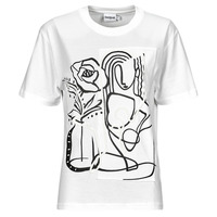 Clothing Women short-sleeved t-shirts Desigual TS_TRISTAN White / Black