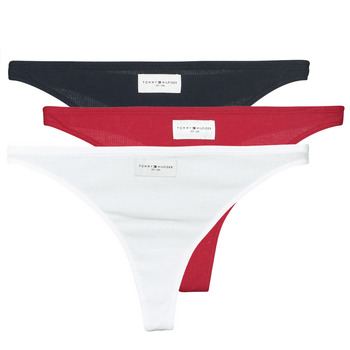 Underwear Women G-strings / Thongs Tommy Hilfiger TH ESTABLISHED X3 Black / White / Red
