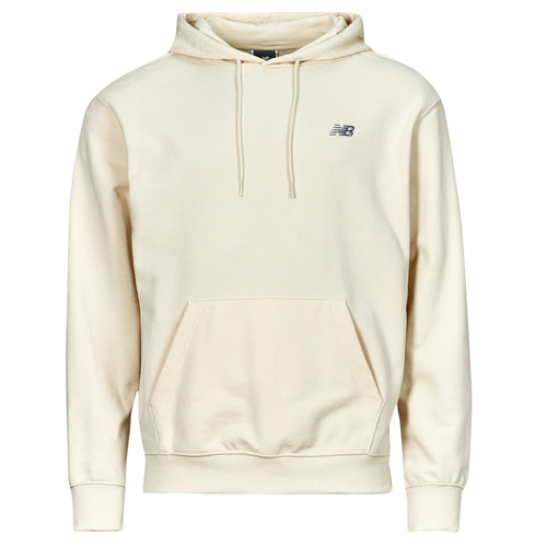 Clothing Men sweaters New Balance BRUSHED SMALL LOGO HOODIE Beige