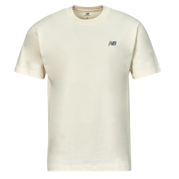 Clothing Men short-sleeved t-shirts New Balance SMALL LOGO JERSEY TEE Beige