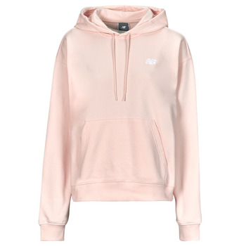 New Balance FRENCH TERRY SMALL LOGO HOODIE Pink - Fast delivery